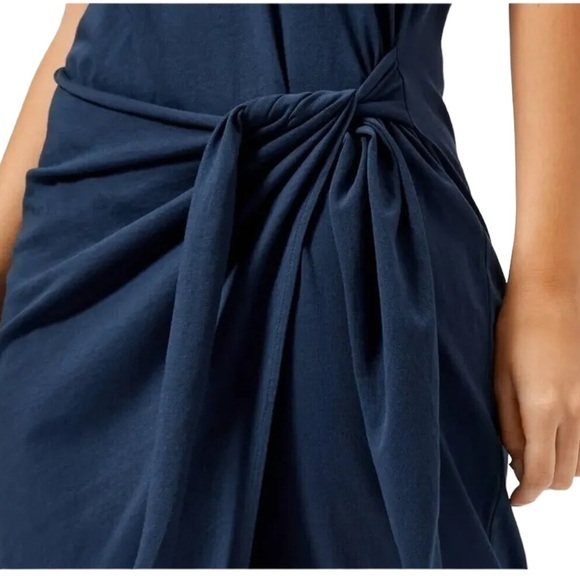 Polo Ralph Lauren Womens Wrap T-Shirt Dress Navy Blue Tie Up Cotton Size XL - Picture 3 of 11